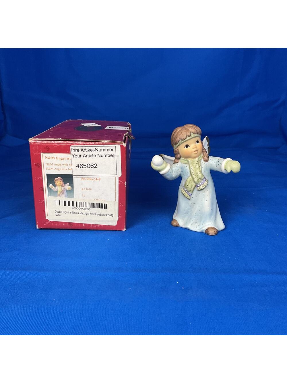 Goebel Nina & Marco "Angel with Snowball" Porcelain Figurine - With Box